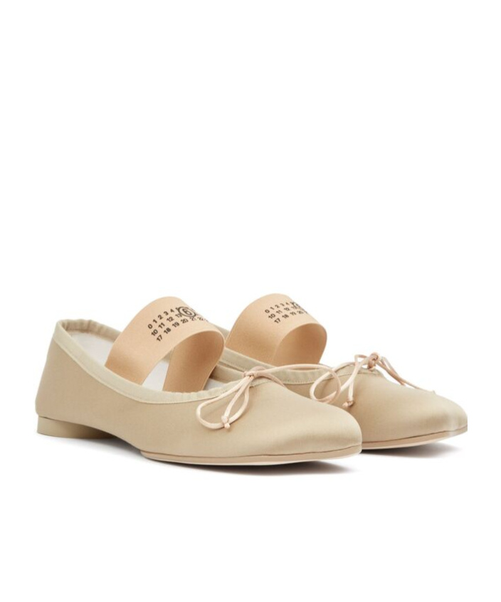 Shop Mm6 Maison Margiela Anatomic Ballerinas In Nude