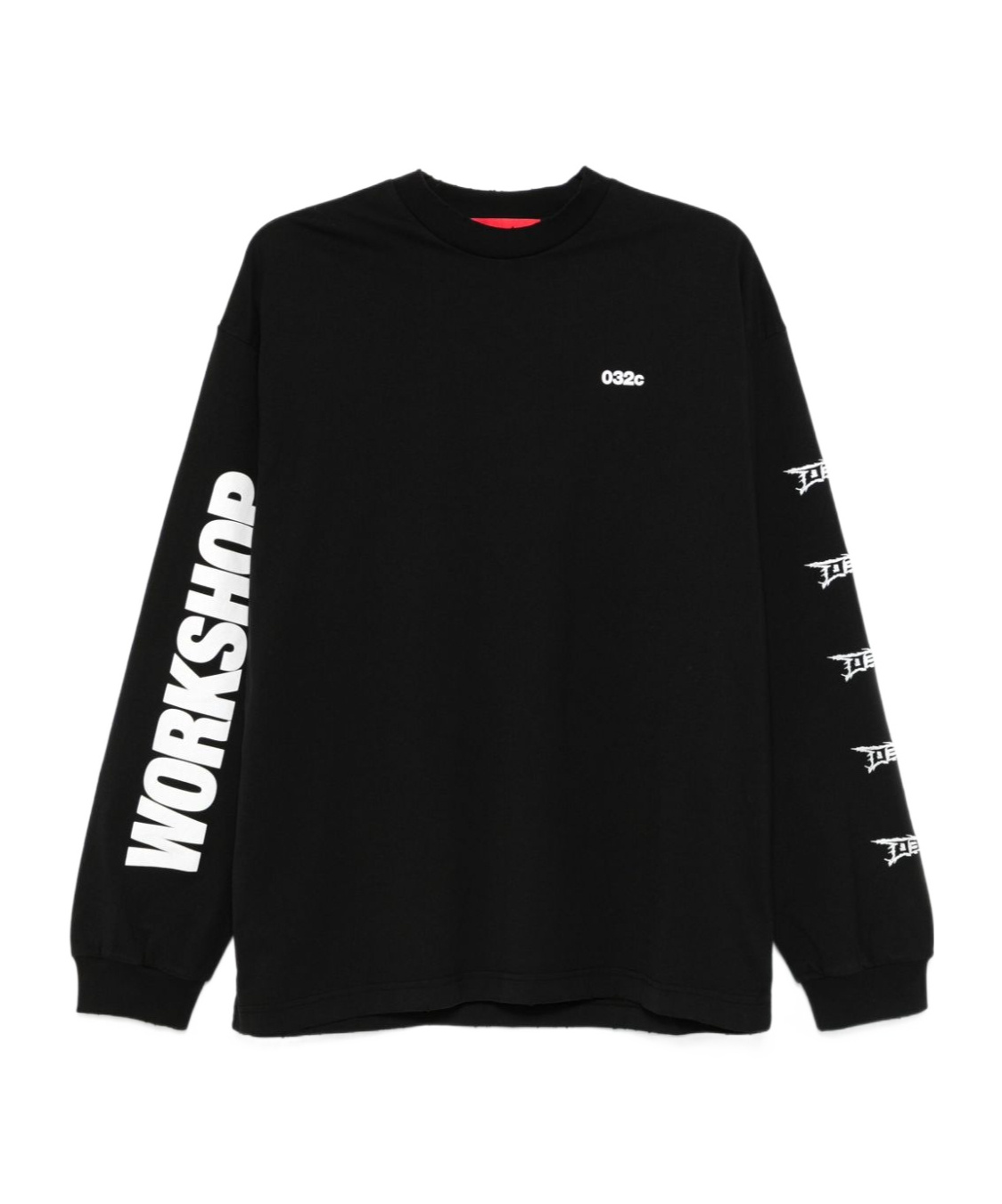 032c Black Nerve Shatter Long Sleeve T-shirt In Black