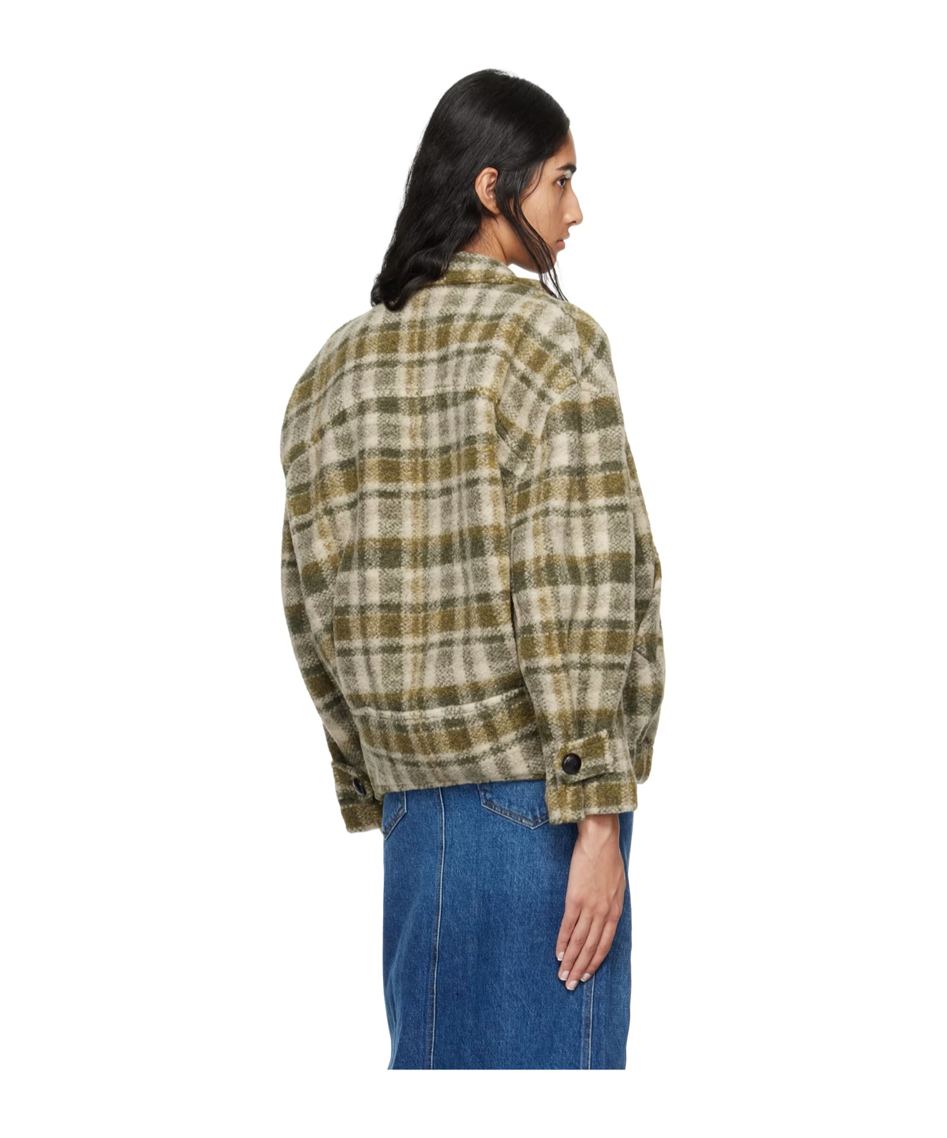 Isabel Marant Étoile Khaki & Beige Laeli Jacket In Brown