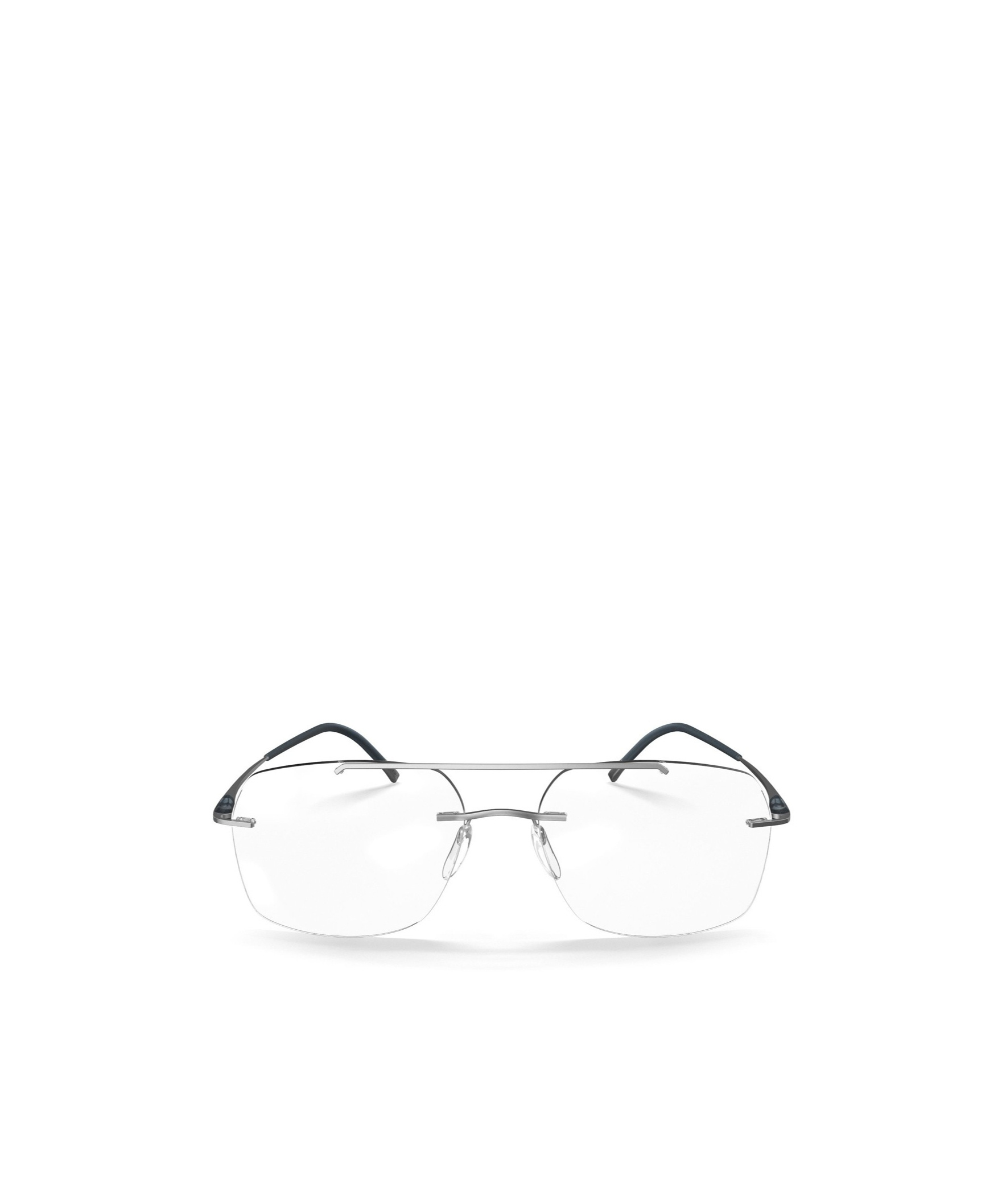 Silhouette Geometrically Framed Flat Mirror In White