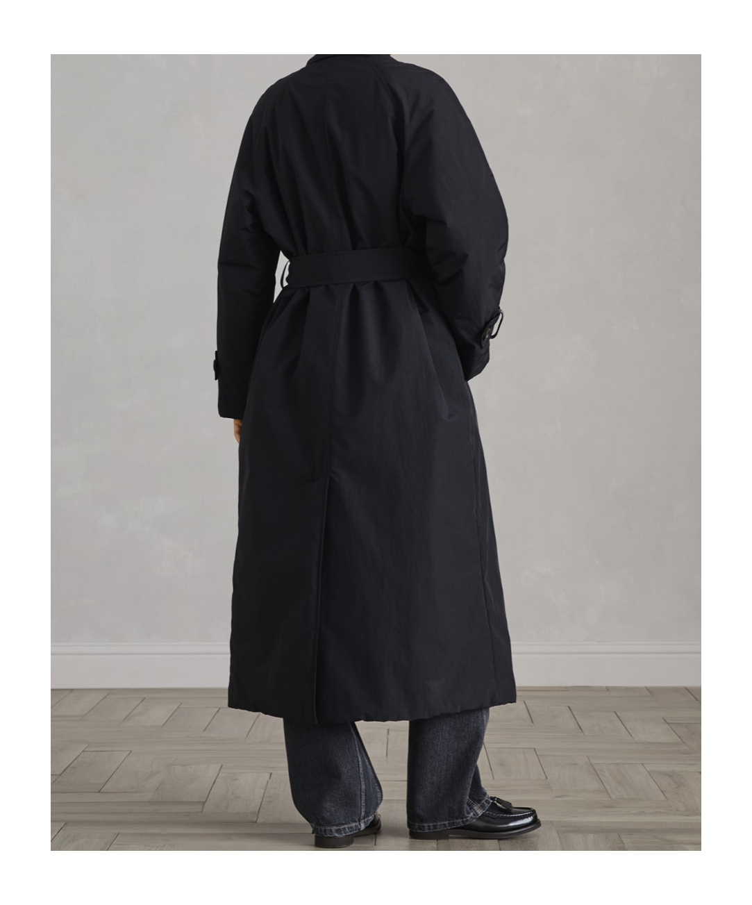 Brunello Cucinelli Padded Long Belt Down Jacket In Black