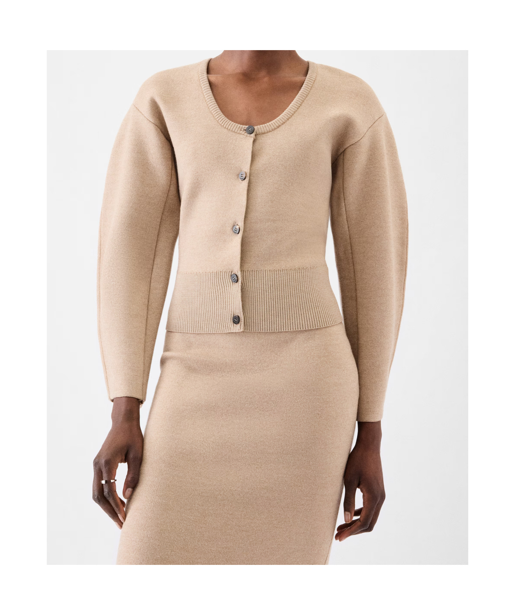 Jacquemus The Doppio Cardigan In Brown