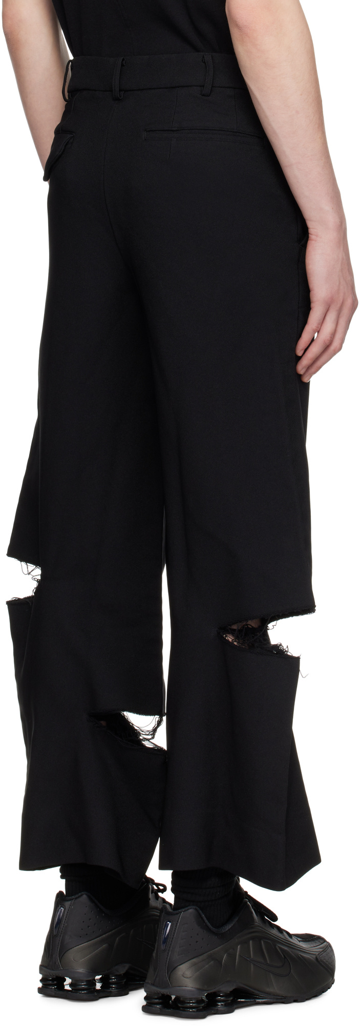 Comme Des Garçons Black Thick Gabardine Trousers
