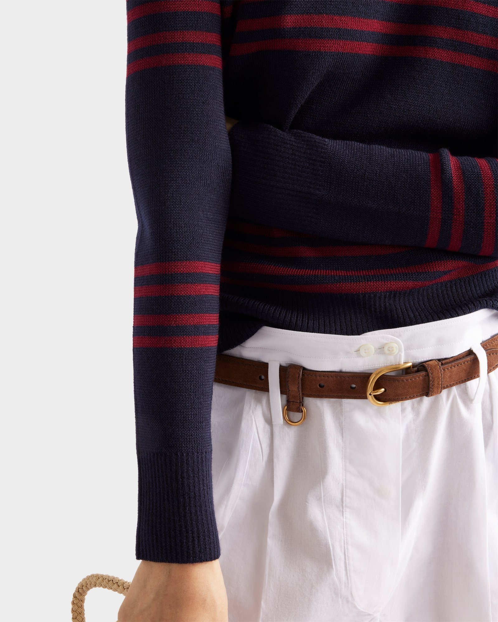 Prada Wool Crew-neck Sweater In Black