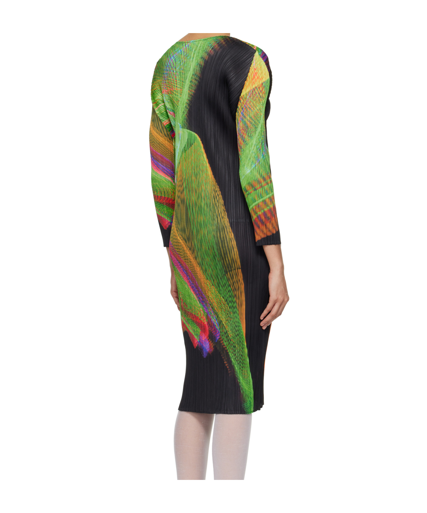 Issey Miyake Multicolor Spectrum Midi Dress In Multicolor