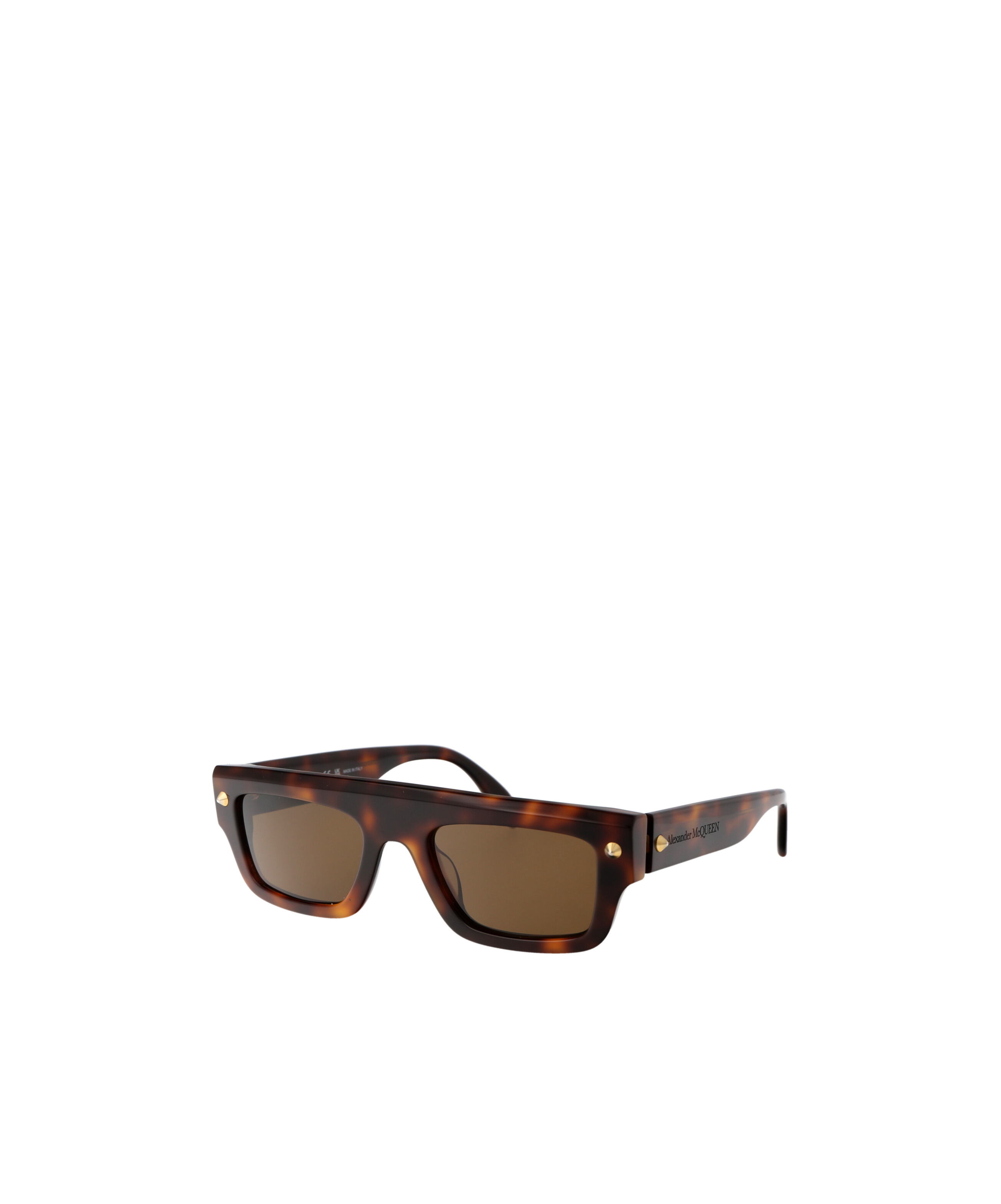 Alexander Mcqueen Spike Studs Tinted Sunglasses In Brown