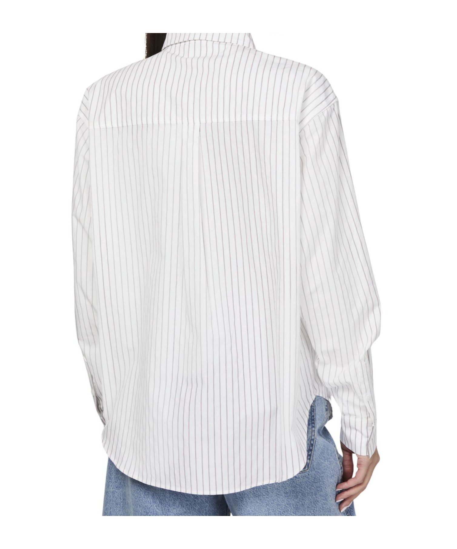 Shop Anine Bing Long Sleeve Shirt In White