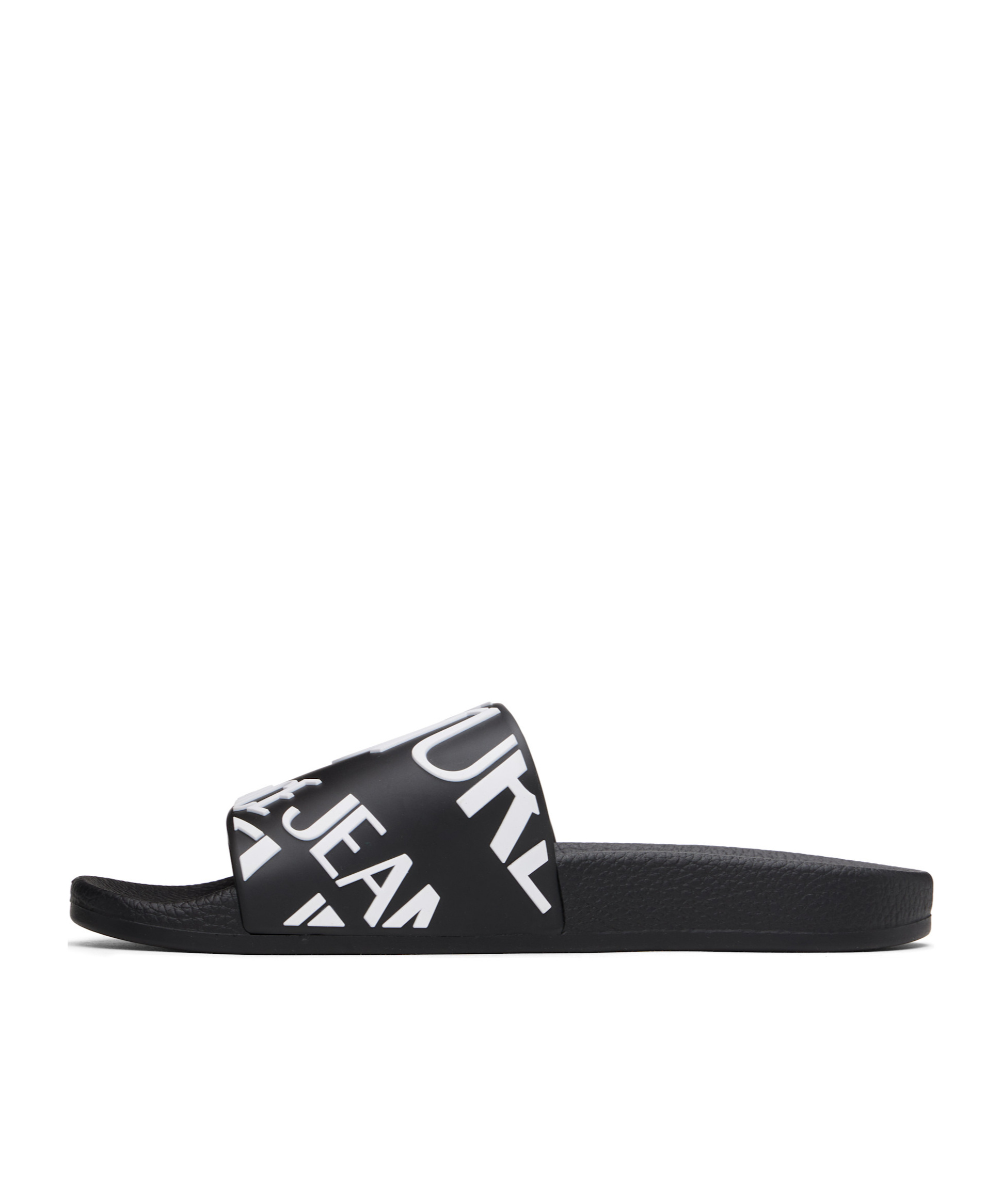 Versace Jeans Open-toed Slippers In Black