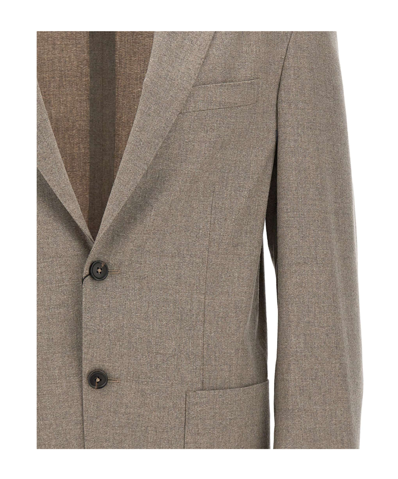 Corneliani Single-breasted Blazer In Brown