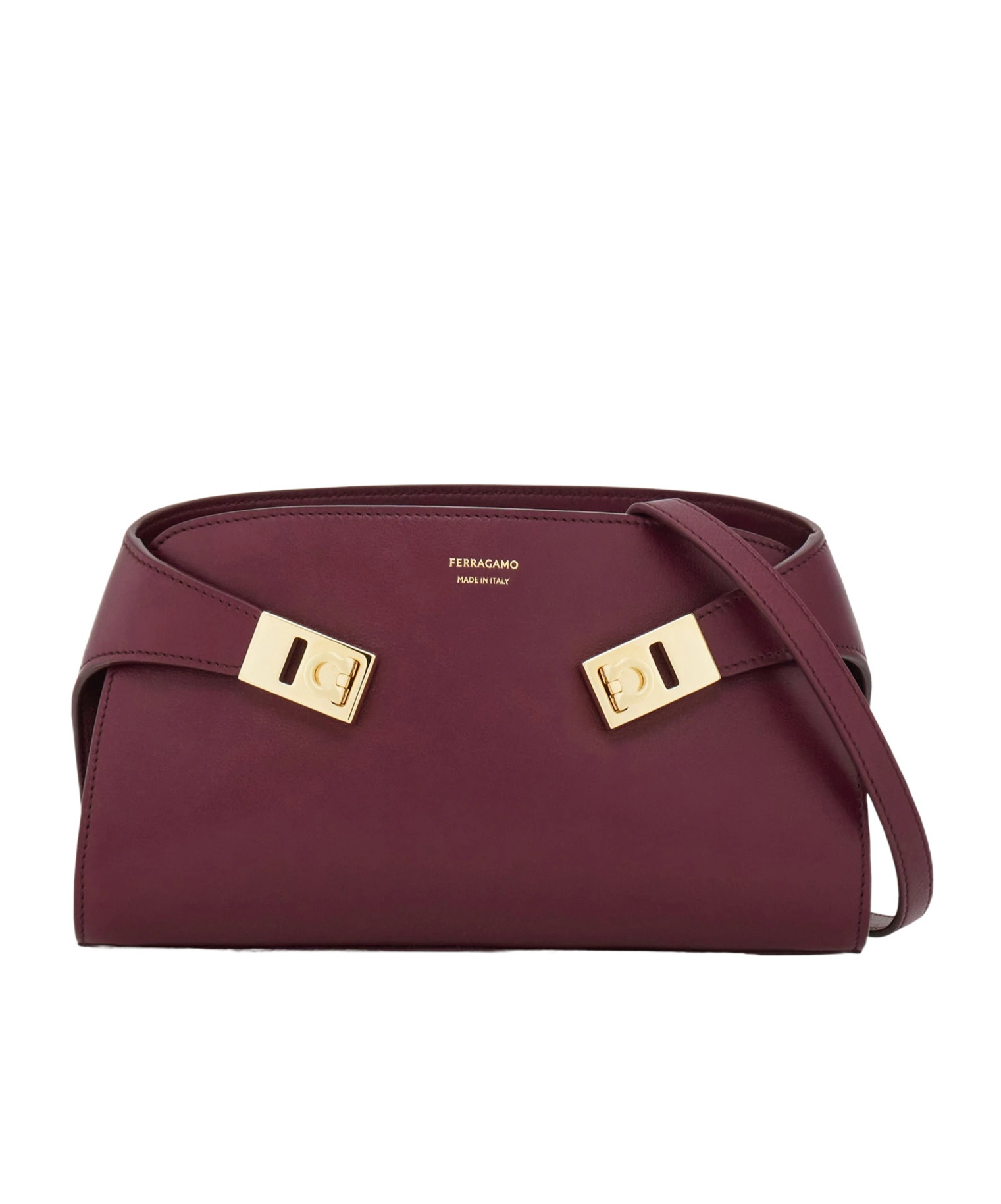 Ferragamo Hug Mini Crossbody Bag In Burgundy