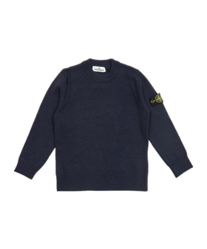 Stone Island Compass Badge Crewneck Jumper In Black