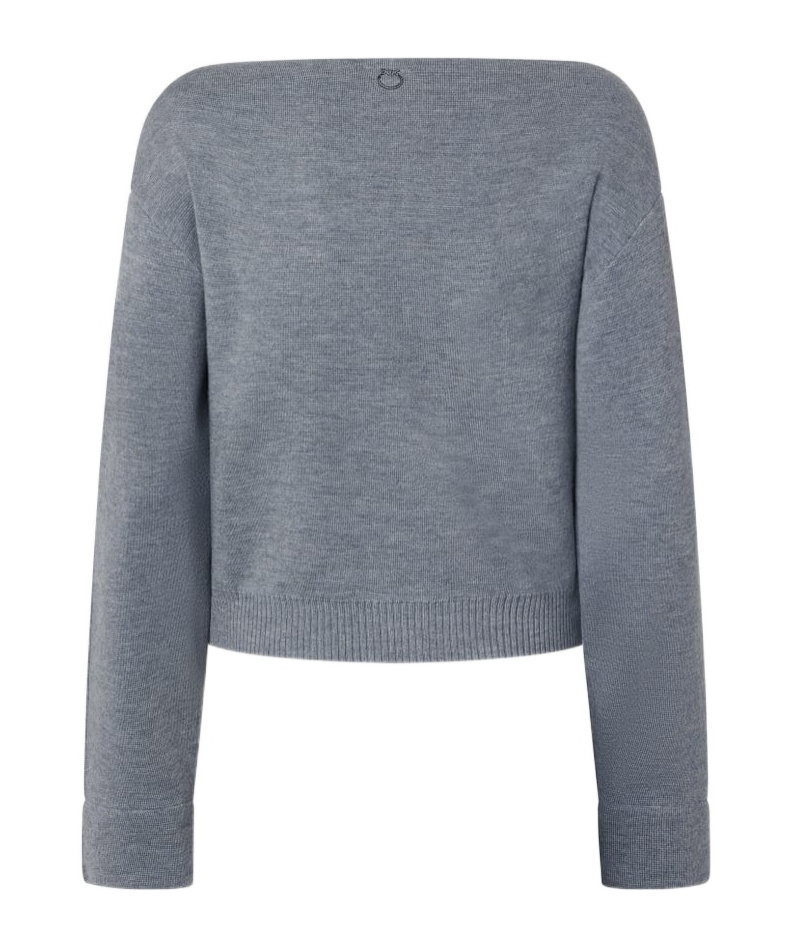 Shop Pinko Boat-neck Sweater In Gray