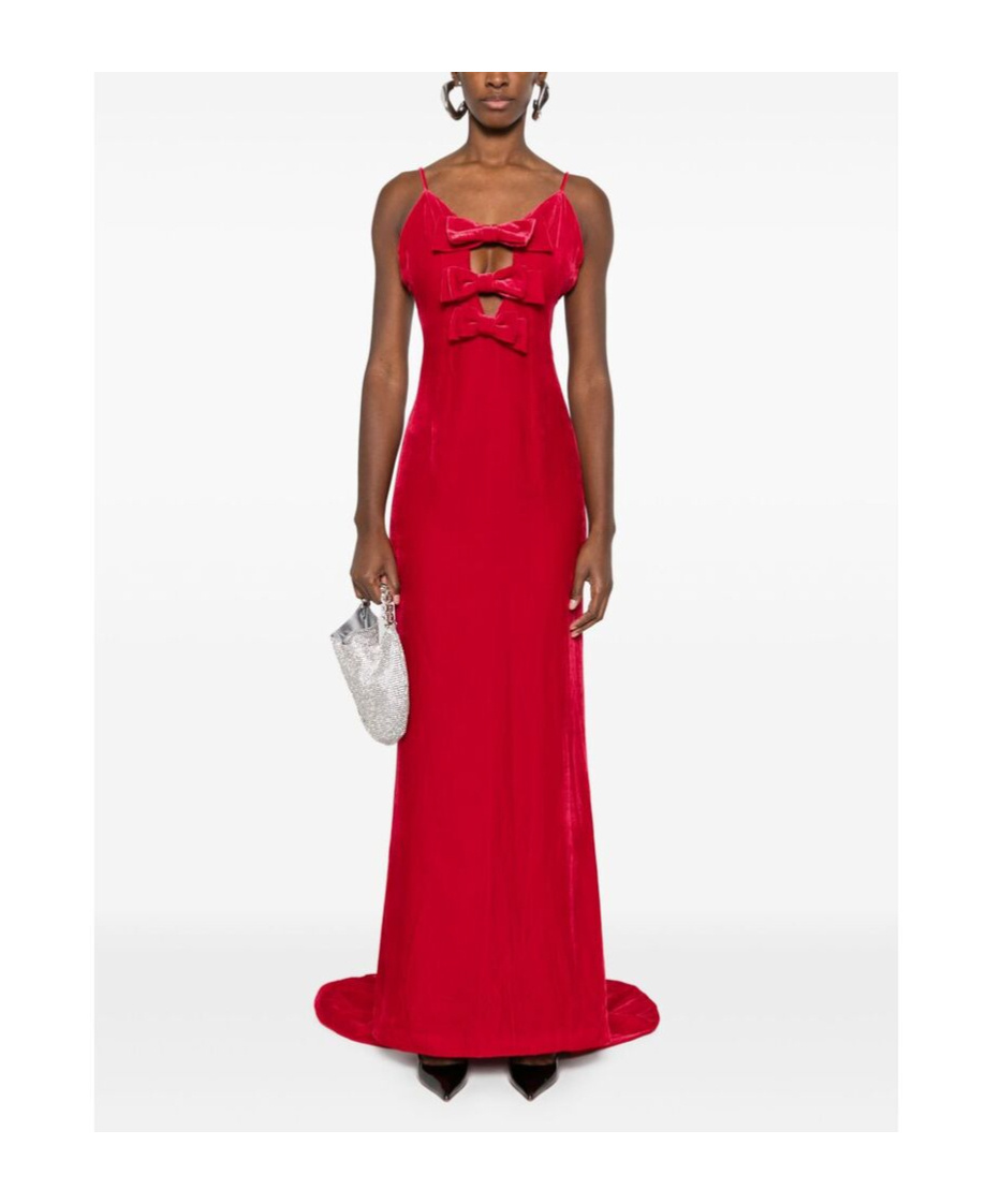 ALESSANDRA RICH BOW VELVET GOWN