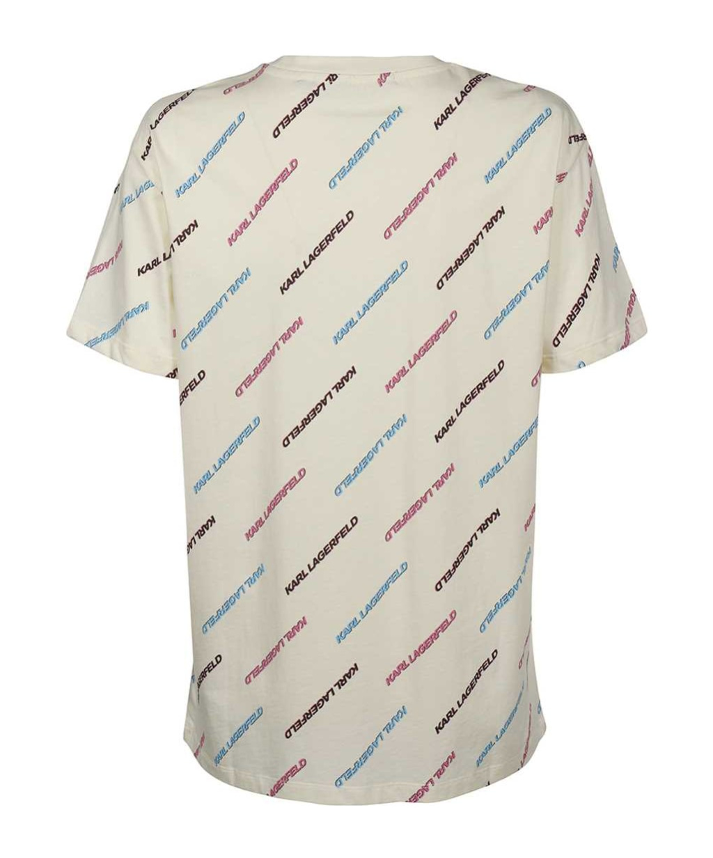 Shop Karl Lagerfeld Short-sleeved T-shirt In Nude