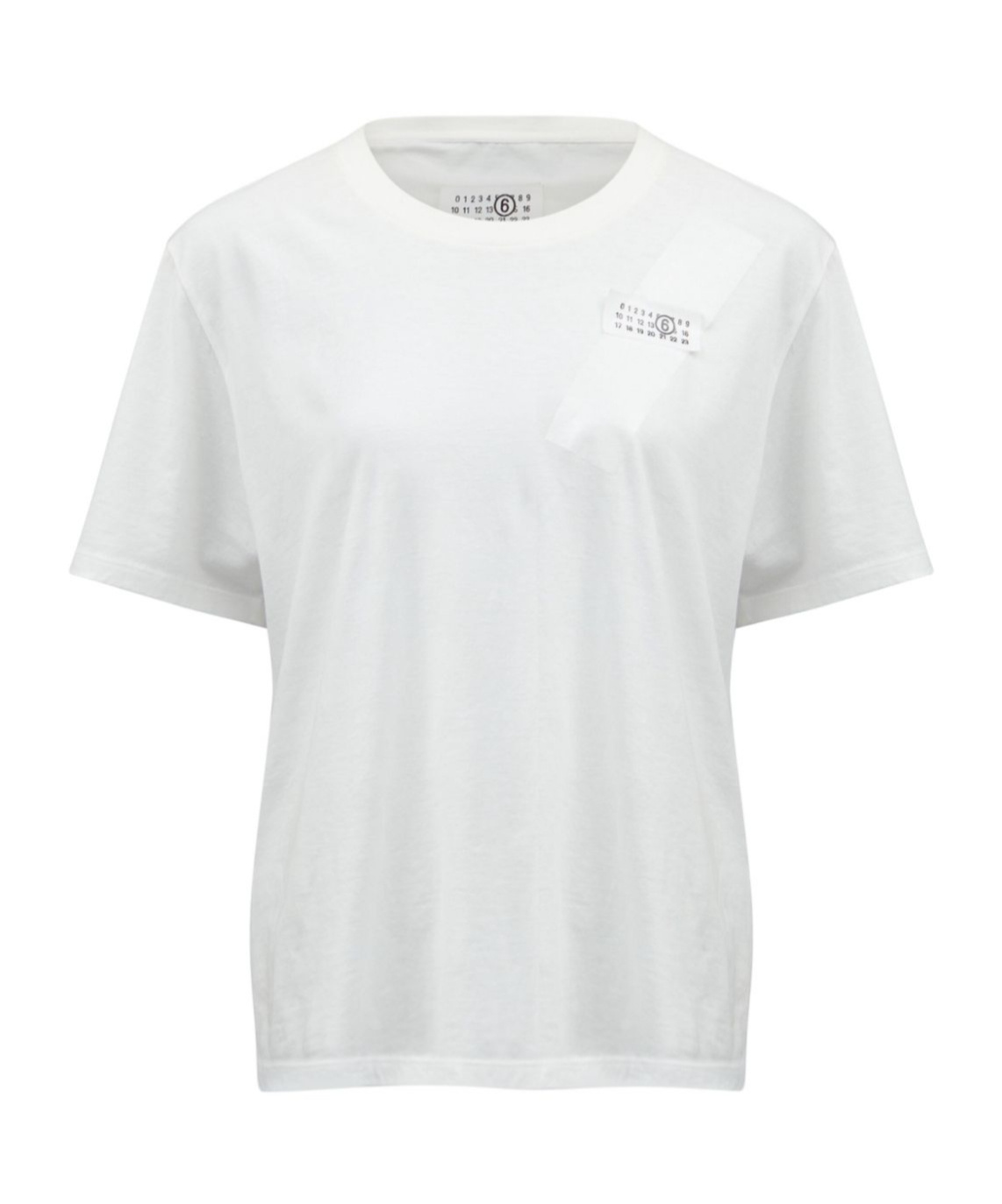 Shop Mm6 Maison Margiela Numbers-motif T-shirt In White
