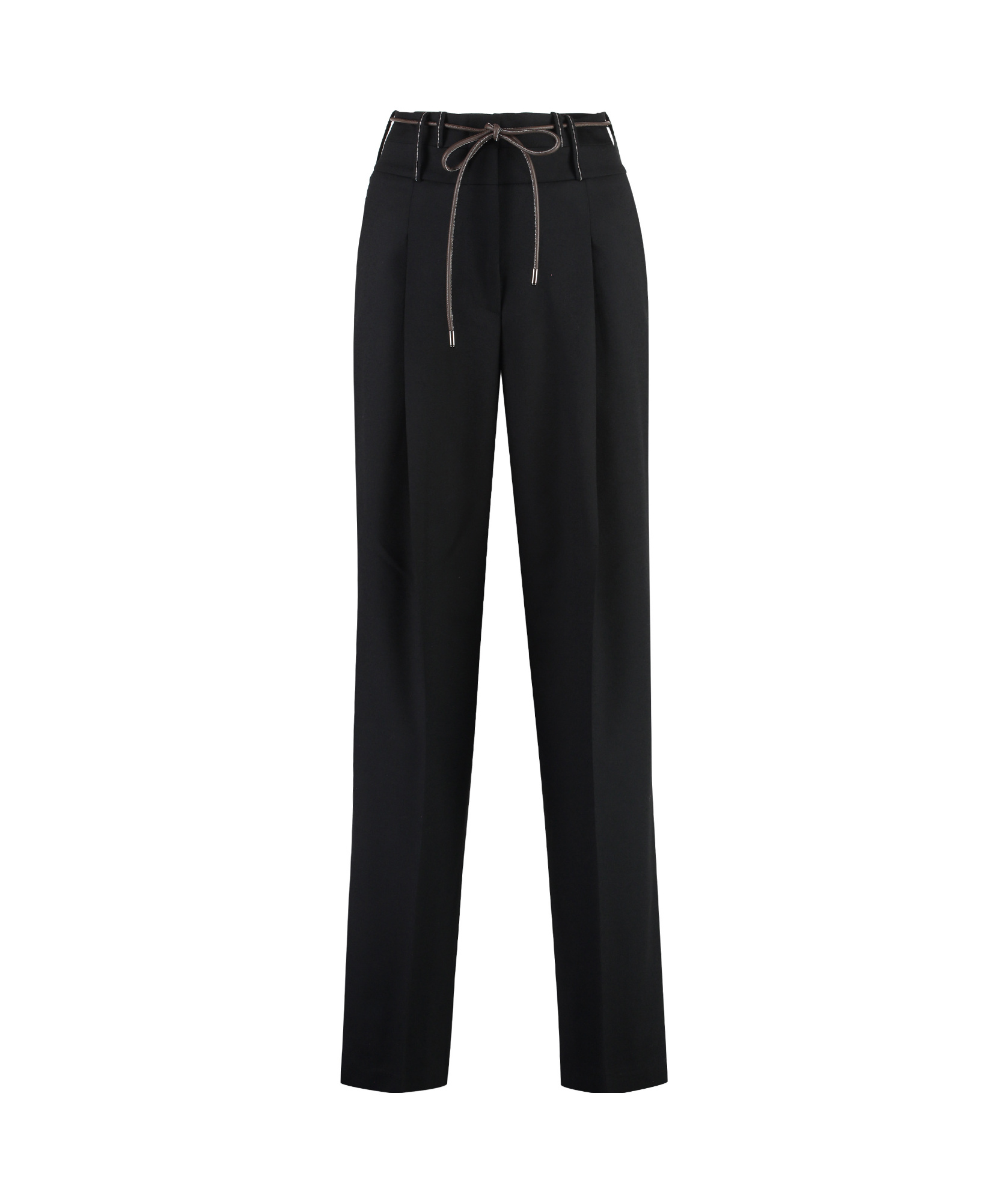 Peserico Women's Wool Blend Trousers In Black