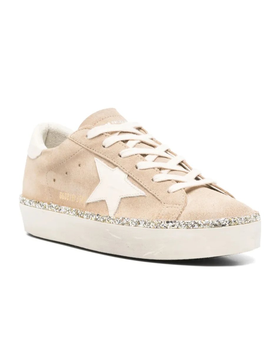 Golden Goose Hi Star Suede Sneakers In White