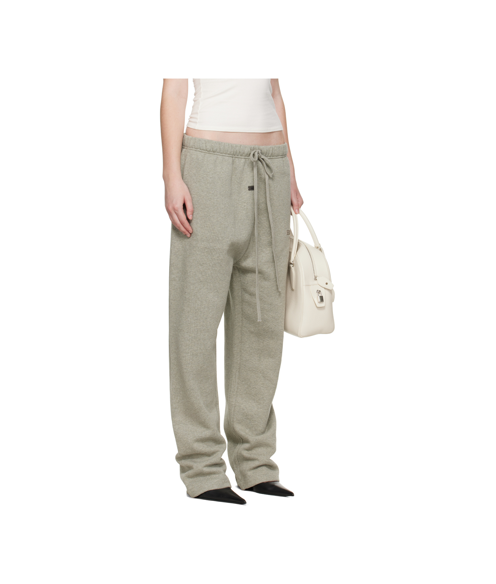 Essentials Logo-banded Track Pants In White
