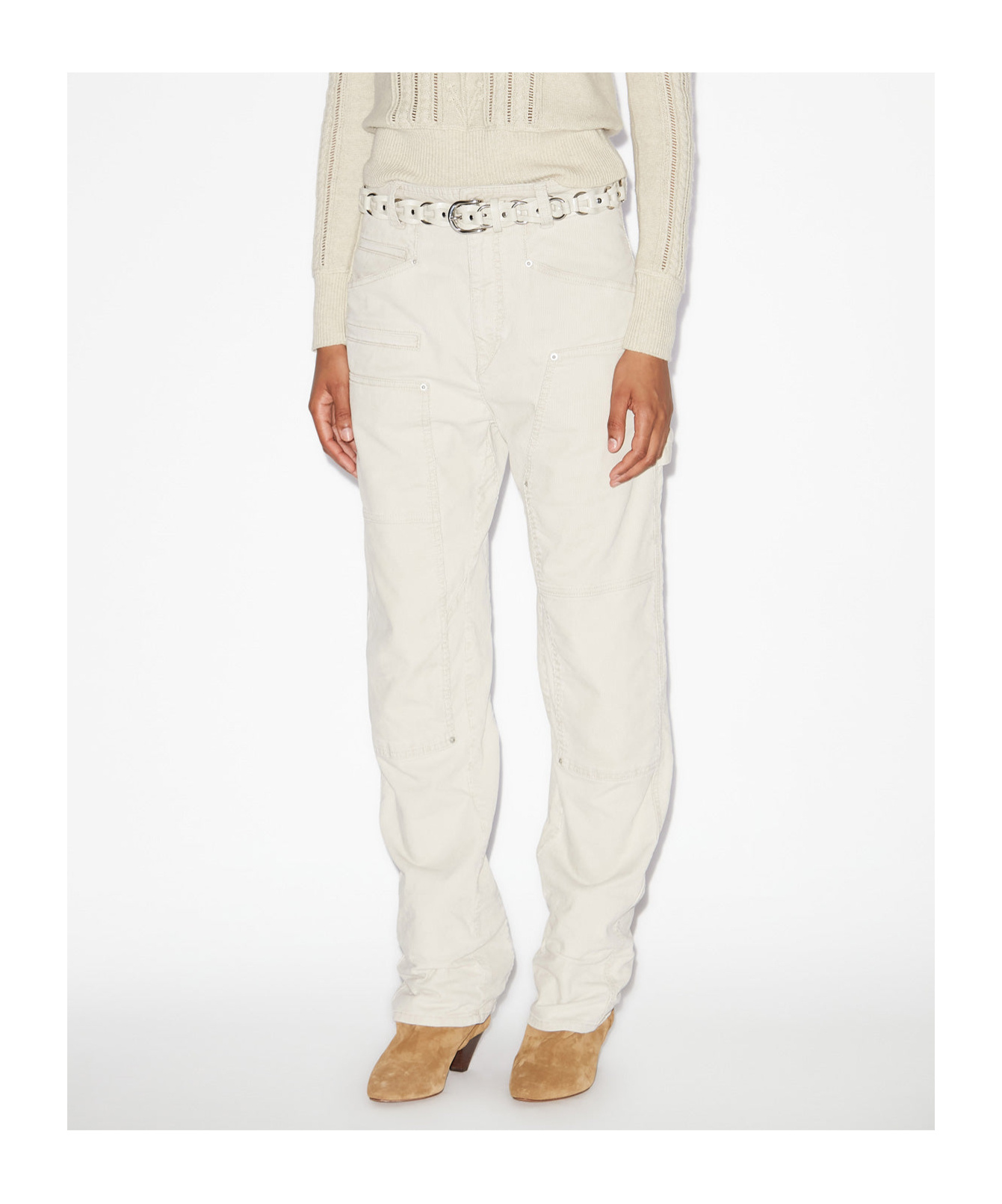 Isabel Marant Étoile Lois Low-rise Casual Pants In White
