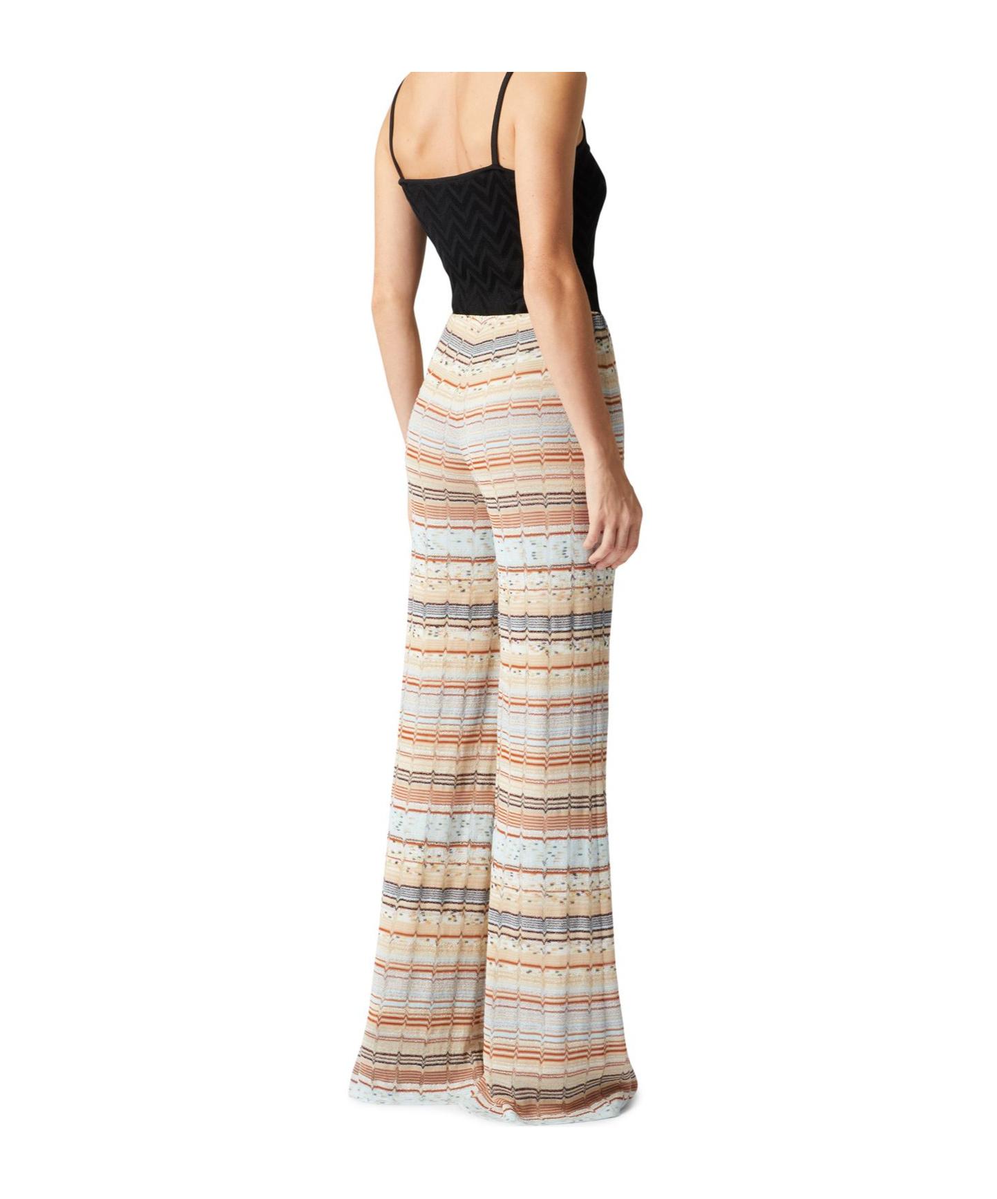 Shop Missoni Wide-leg Casual Pants In Nude