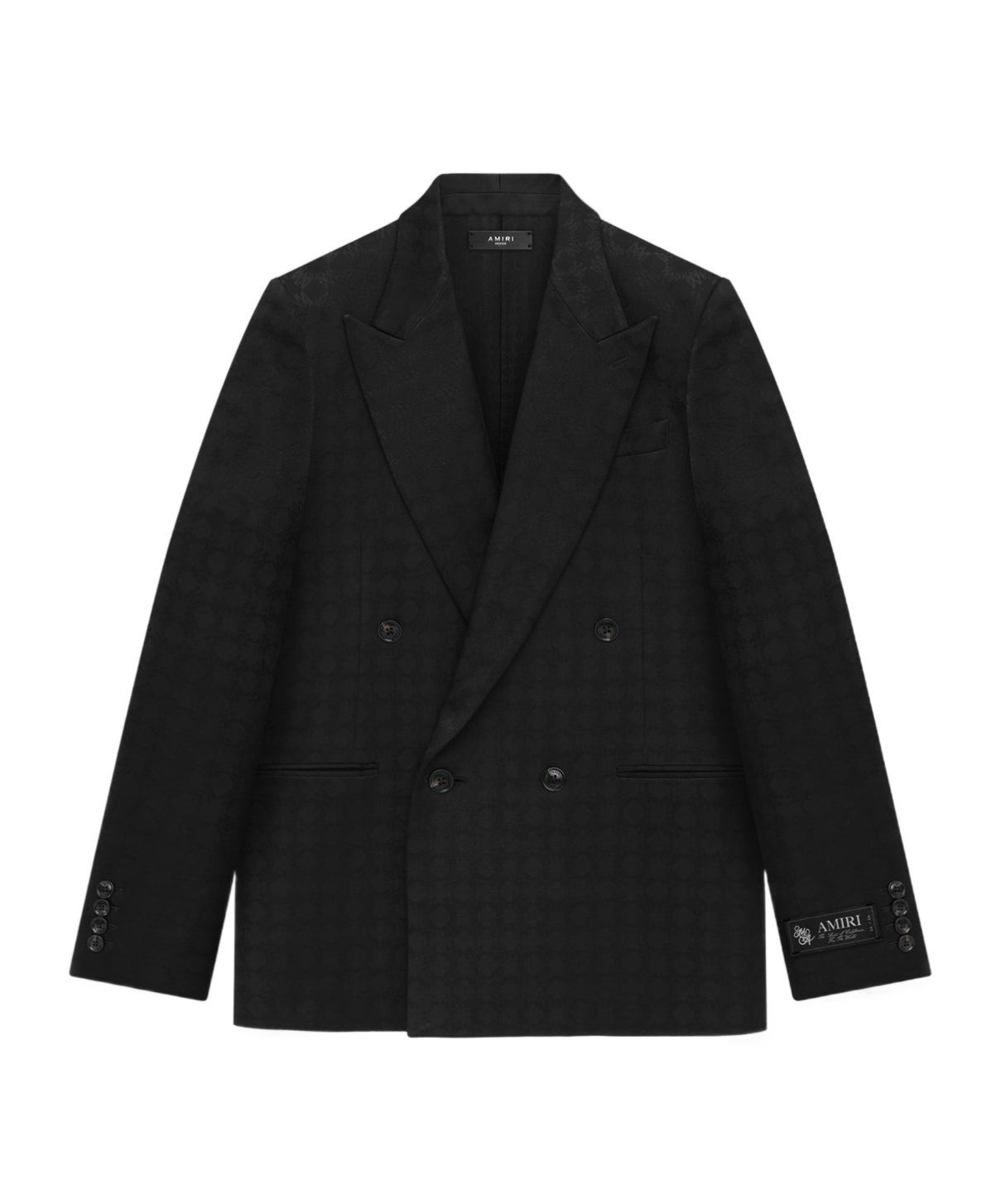 Amiri Same Color Ma Double-breasted Suit In Black