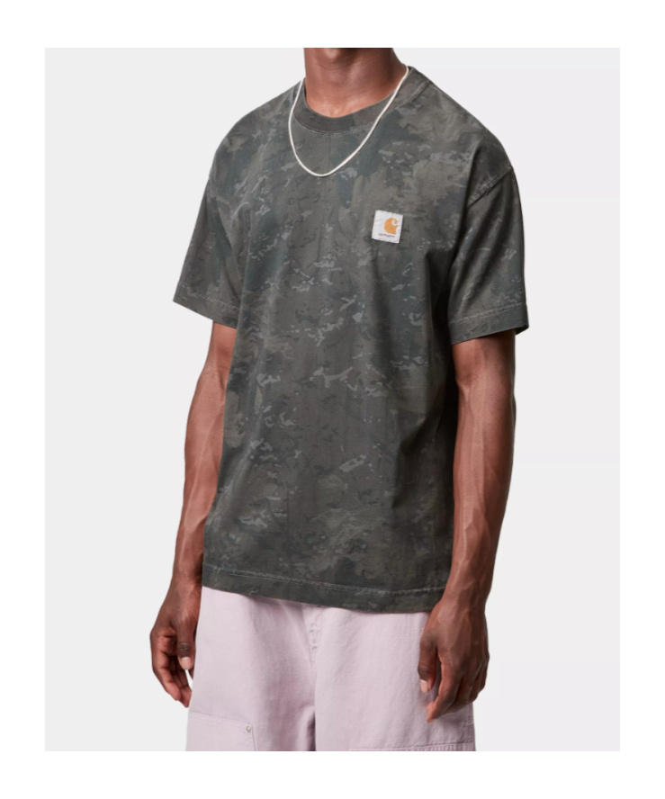 Carhartt S/s Camo Combi T-shirt In Brown