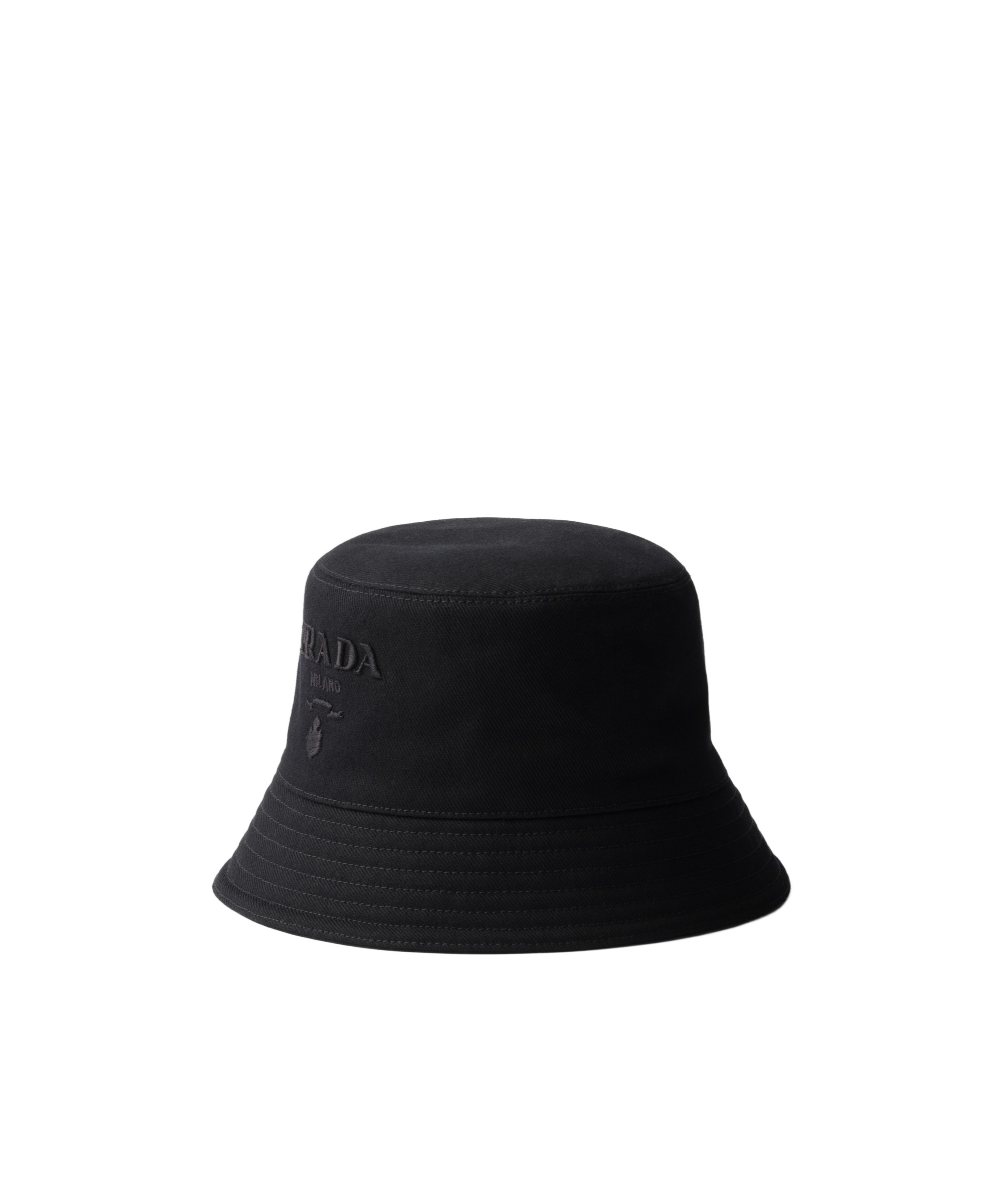 Prada Drill Bucket Hat In Black