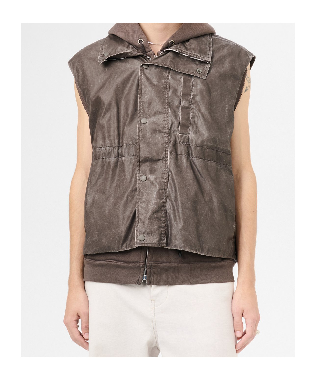Our Legacy Vintage Effect Sleeveless Vest With Front Pocket In Black
