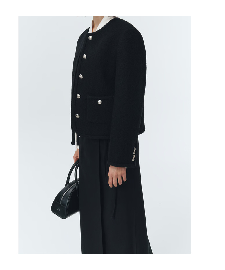 Dunst Tailored Tweed Jacket In Black