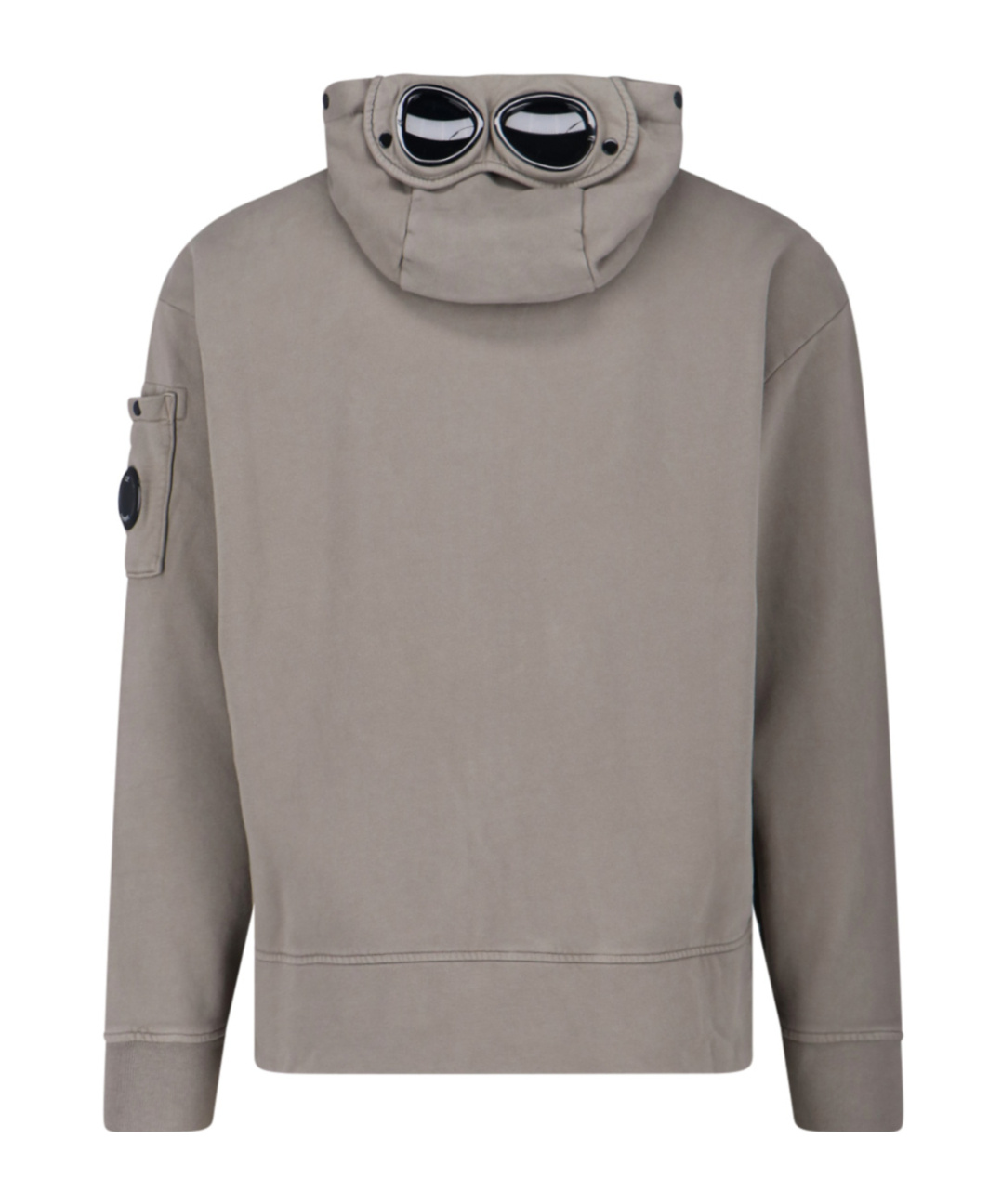 C.p. Company Long-sleeved Hooded Zip-up Sweatshirt In Gray