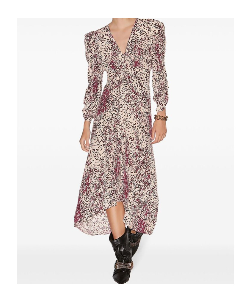 Isabel Marant Midikleid Albini Aus Einem Seidengemisch In Nude
