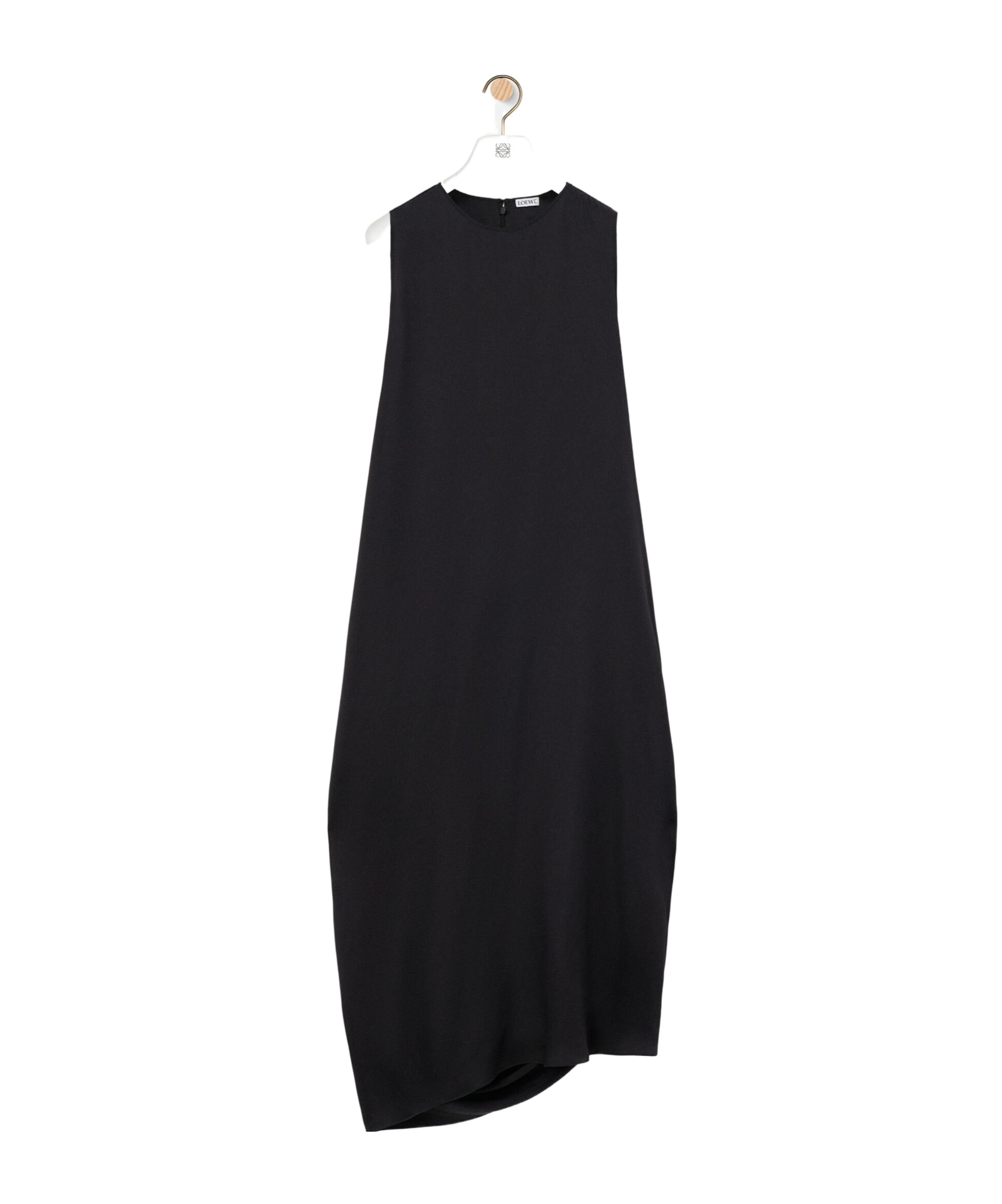 Loewe Round Collar Sleeveless Dress In Black