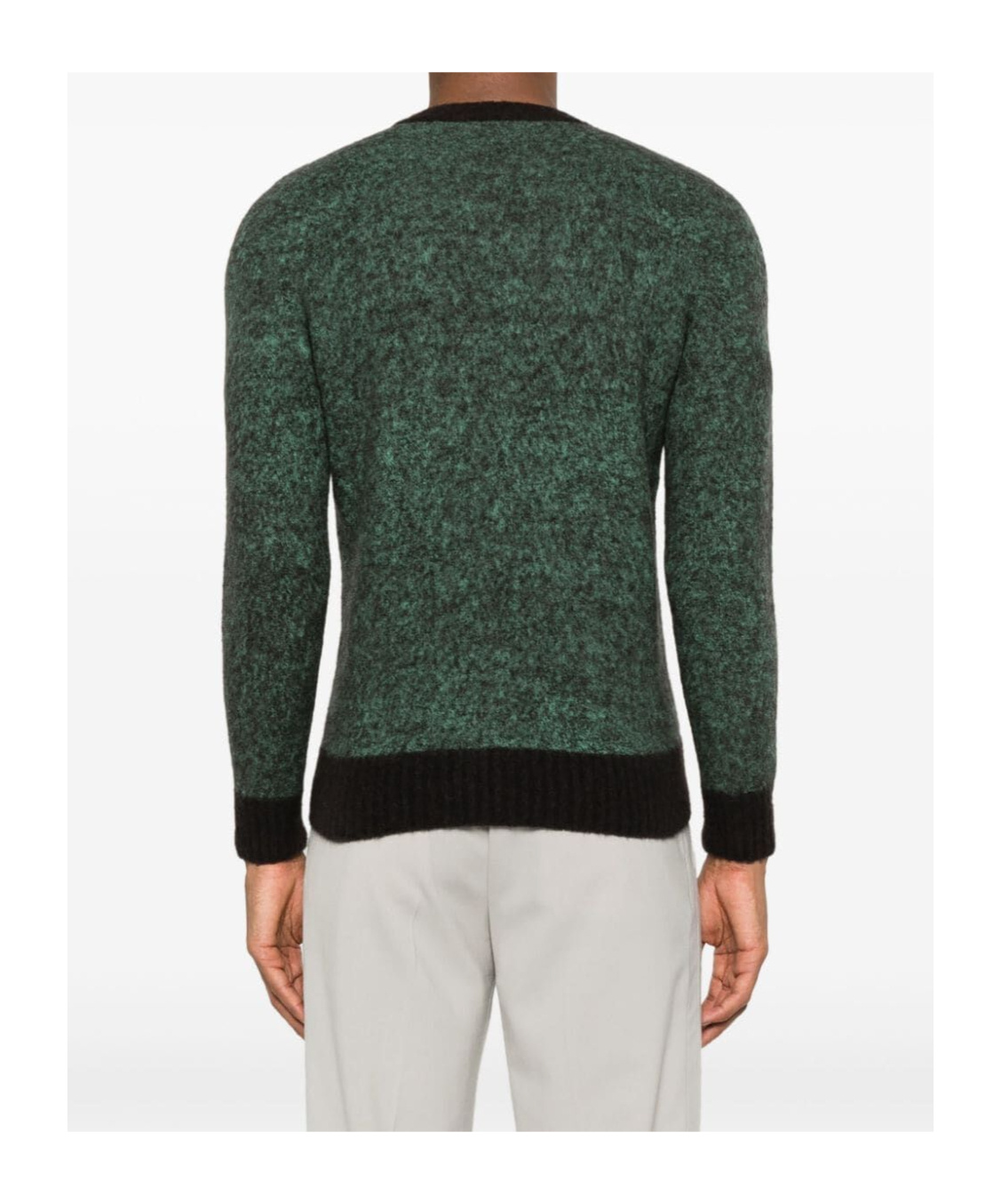 Drumohr Long Sleeve Crew Neck Sweater Clothing In Black