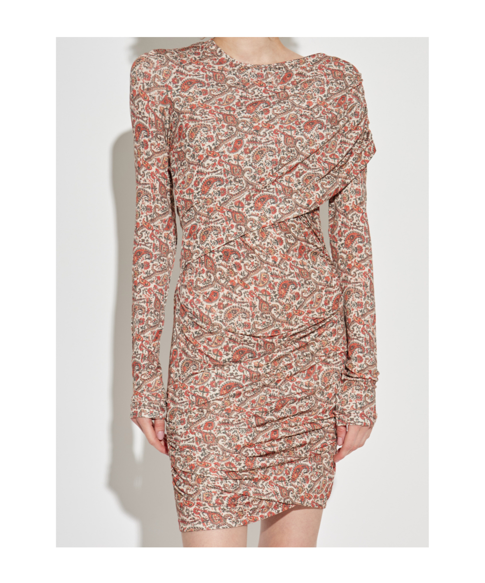 Isabel Marant Étoile Long Sleeve Dress In Brown