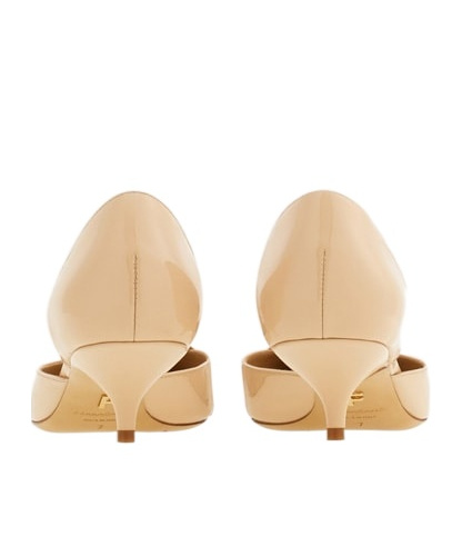 Ferragamo Bow Tie Mid-heel Heels In Nude