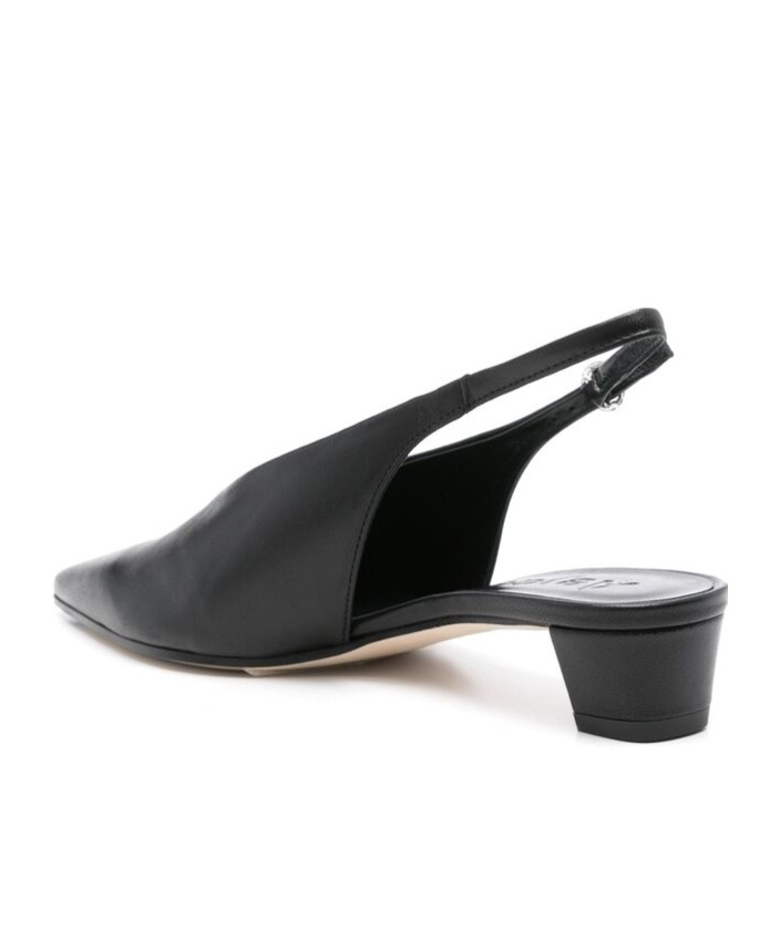 Aeyde Pointed Low-heeled Sandals In Black