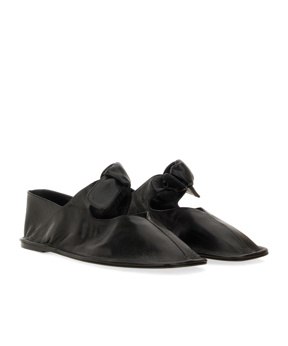 Hereu Women Shoe Llasada Crinkled In Black