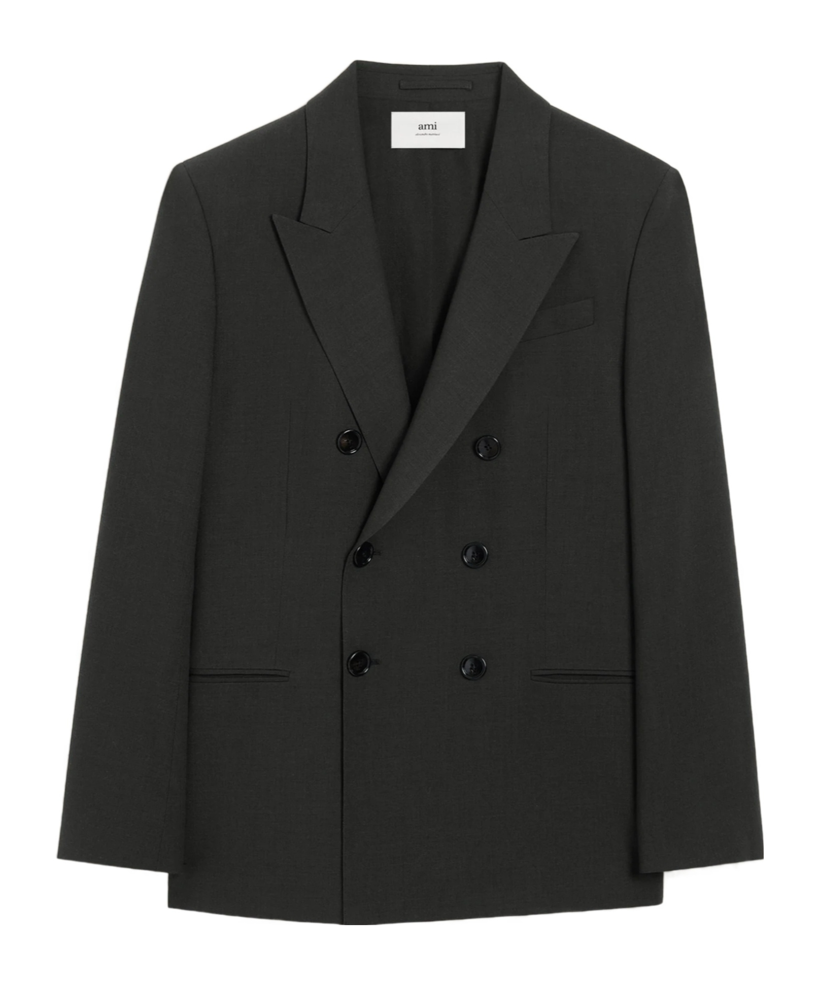 Ami Alexandre Mattiussi Dual Buttoned Blazer Notch Lapels In Black