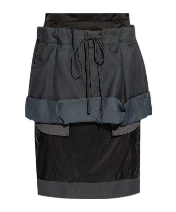 Maison Margiela Layered Knee-length Skirt In Black