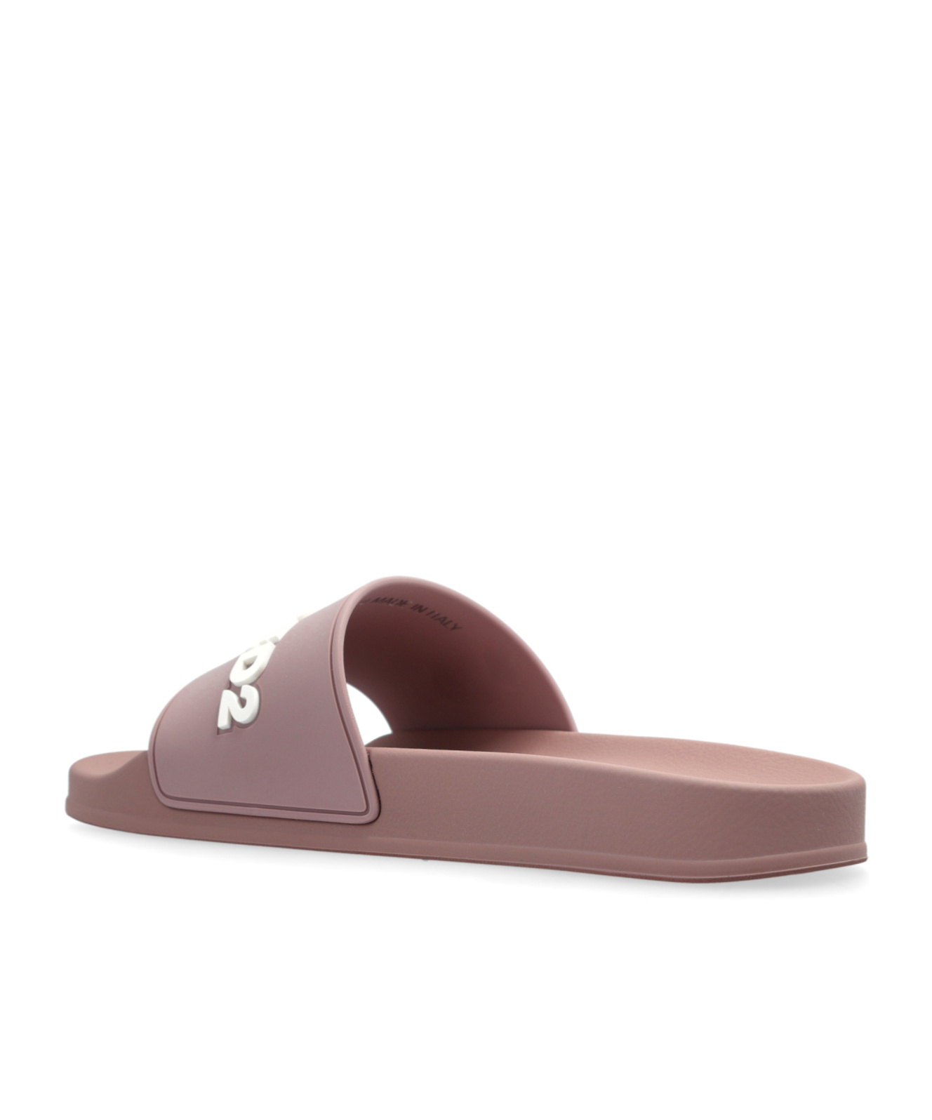 Dsquared2 Logo Embossed Slip-on Slides In Nude
