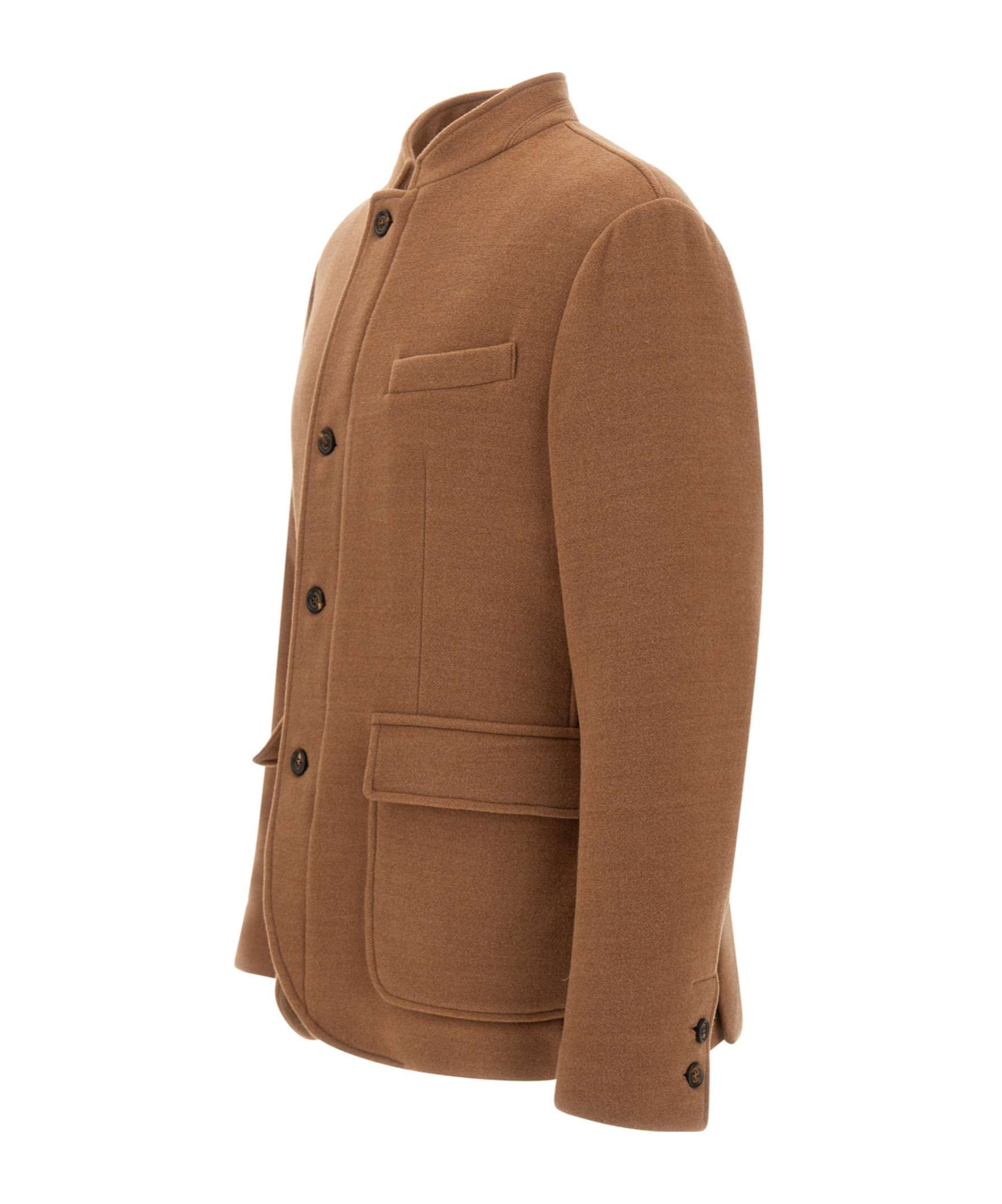 Eleventy Button-front Casual Jacket In Brown