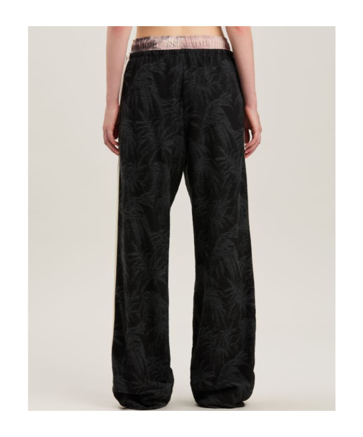 Palm Angels Jacquared Palms Track Pants In Black