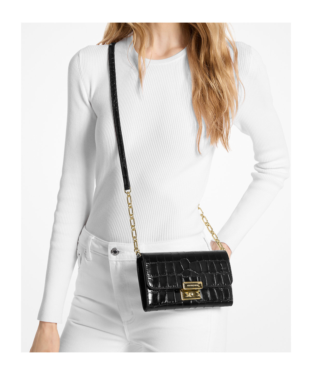 Michael Michael Kors Sm Conv Chain Shldr-tu Nd Michael By Michael Kors Female In Nude