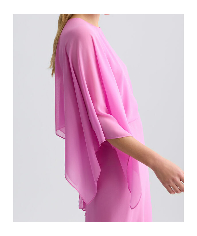 Liu •jo Liu Jo Maxi Dress With Draped Sleeves In Pink
