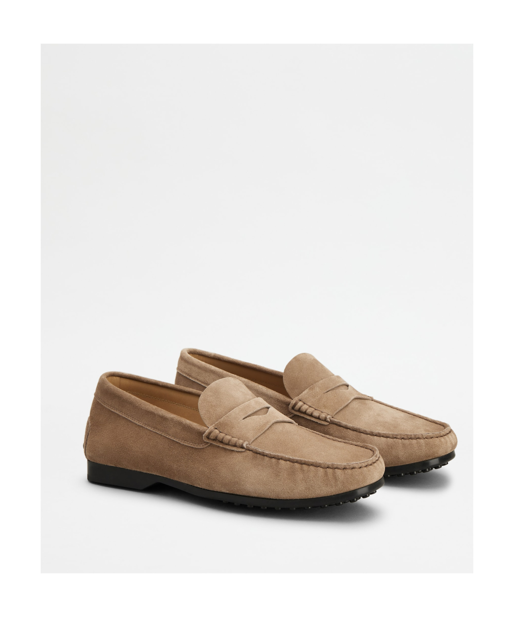 Tod's Men's Suede Penny Loafers In Brown