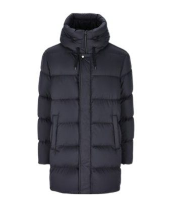 Herno Zip-up Hooded Drawstring Puffer Coat In Black