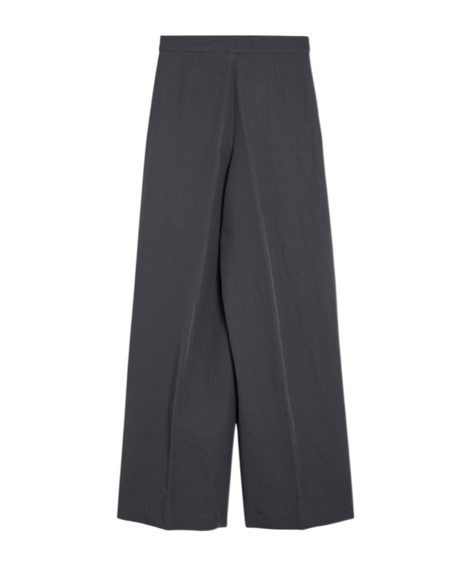 Dries Van Noten Wide Leg High Waist Pleated Front Trousers In Black
