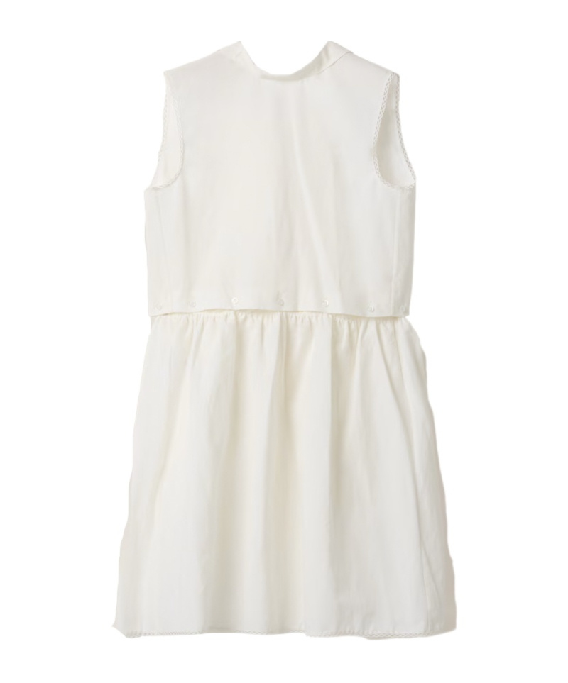 Shop Miu Miu Slubbed Poplin Dress In White