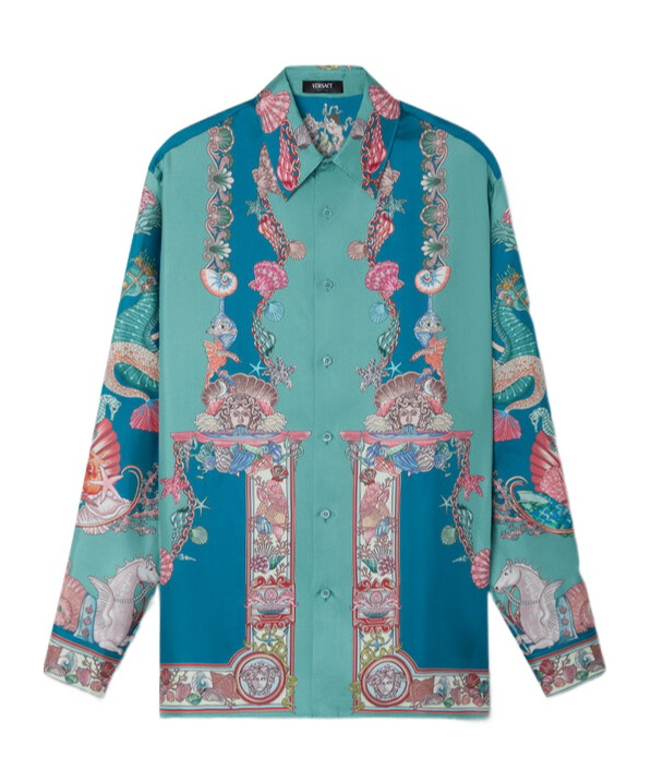 Versace Chemise En Soie Coral Theatre