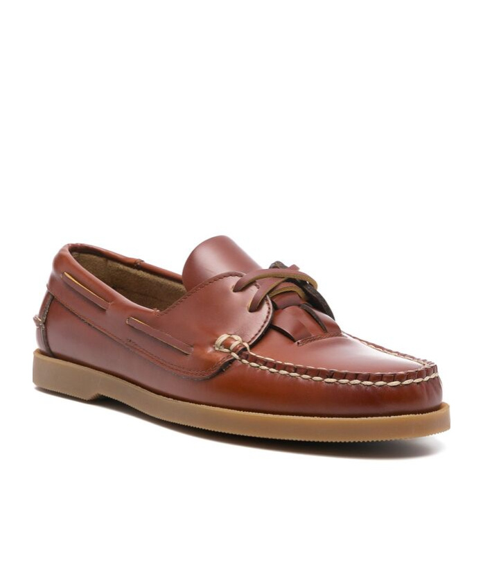 Hereu Round-head Flat Shoes In Brown